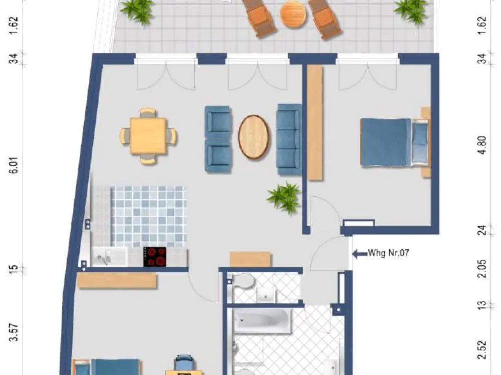 3-Zimmer Wohnung mit Klimaanlage in Walberberg