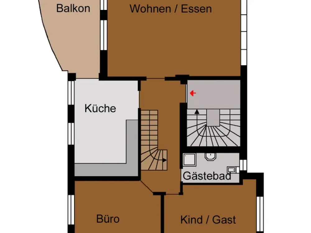 Panoramafenster über das Kreuzviertel - Elegante 4 Zi. -145m² Maisonette mit EbK u. Südwestbalkon