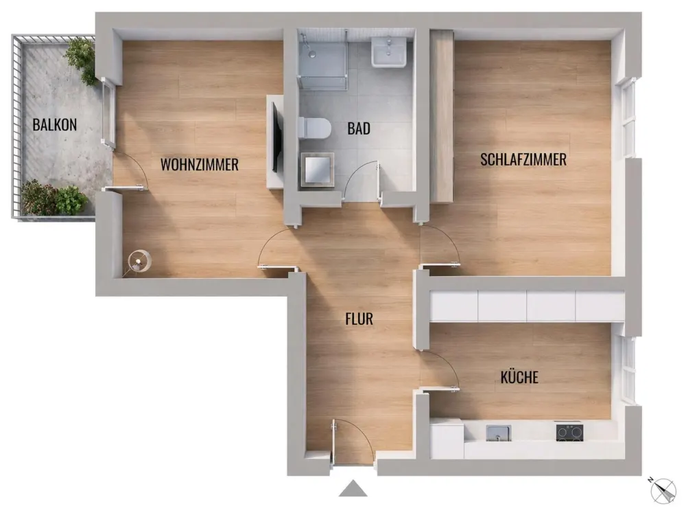 2-Zimmer-Erdgeschosswohnung in Sindelfingen-Goldberg
