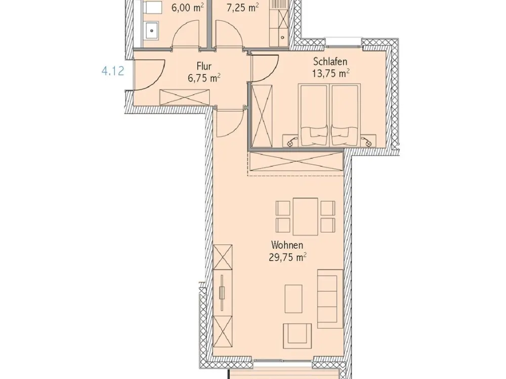 Ihre geräumige 2-Raum-Wohnung mit Aufzug!