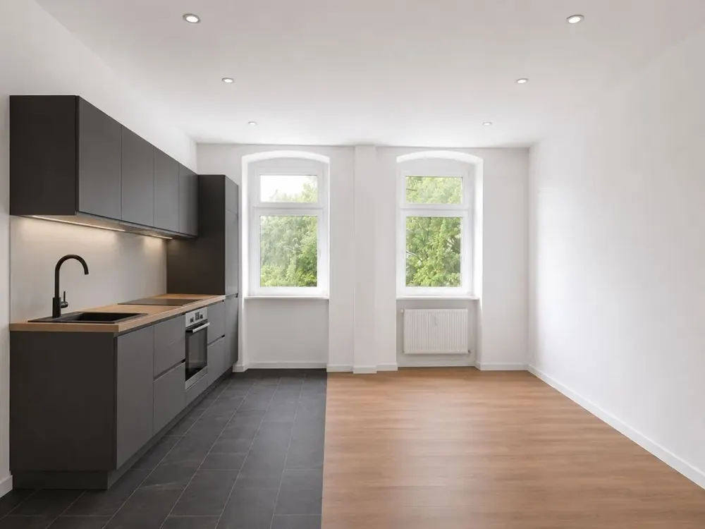 Erstbezug nach Kernsanierung - gut geschnittene 3-Zimmer-Wohnung mit offener Wohnküche