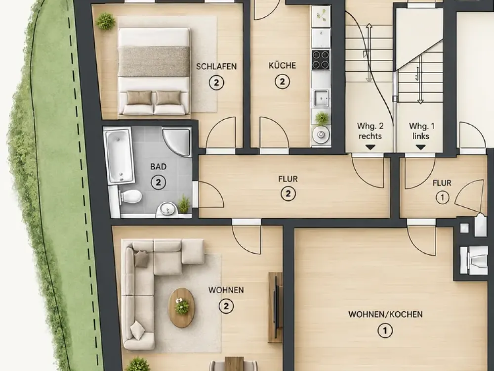 2-Zimmer-Wohnung in Leipzig Eutritzsch