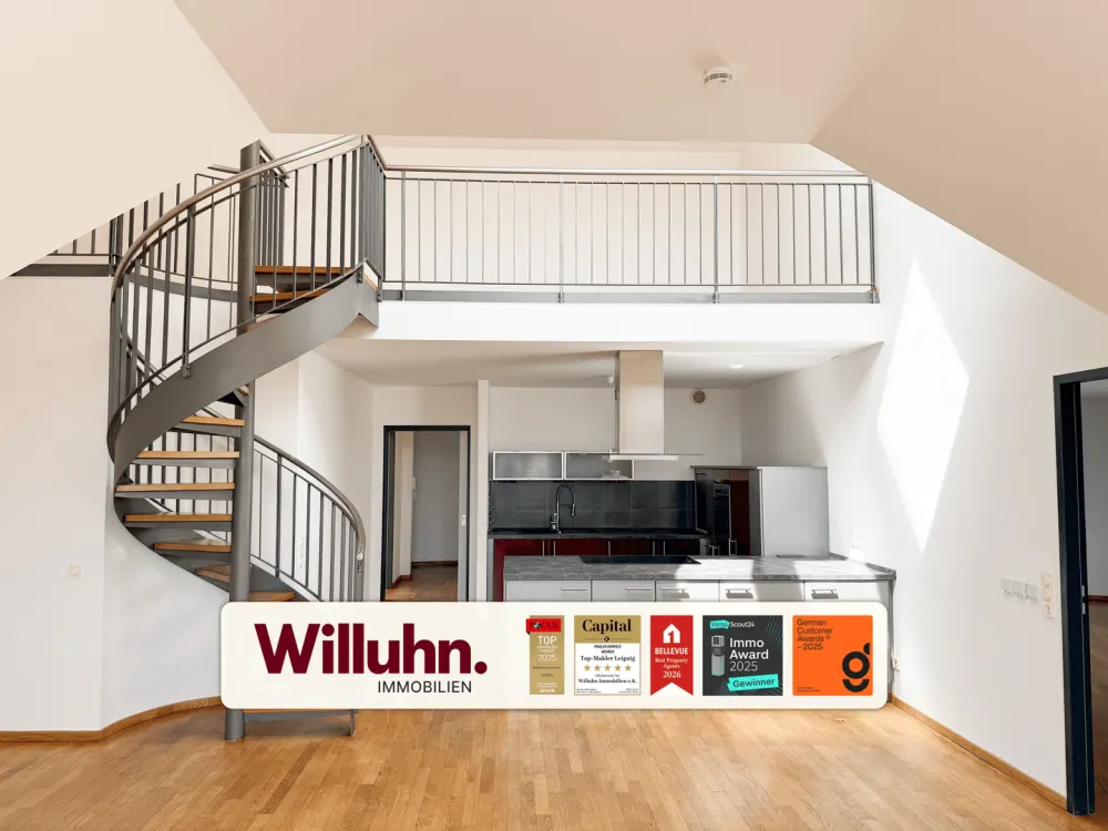 Exklusives Wohnen - EBK | Dachterrasse | Bad en Suite - Maisonette Wohnung im Lipsia Haus