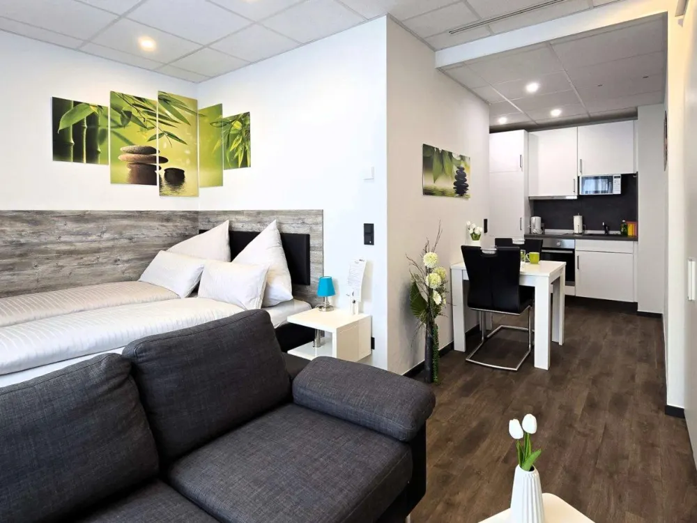 Wohnliches 1-Zimmer-Apartment für 2 Personen, unkompliziert buchen, Offenbach