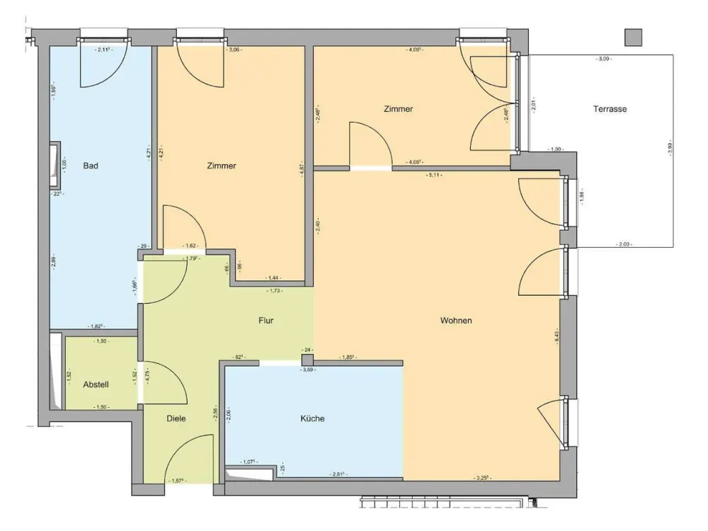 Nur wenige Meter bis zum Strand! 3-Zimmer-Wohnung mit Terrasse in Rostock-Warnemünde