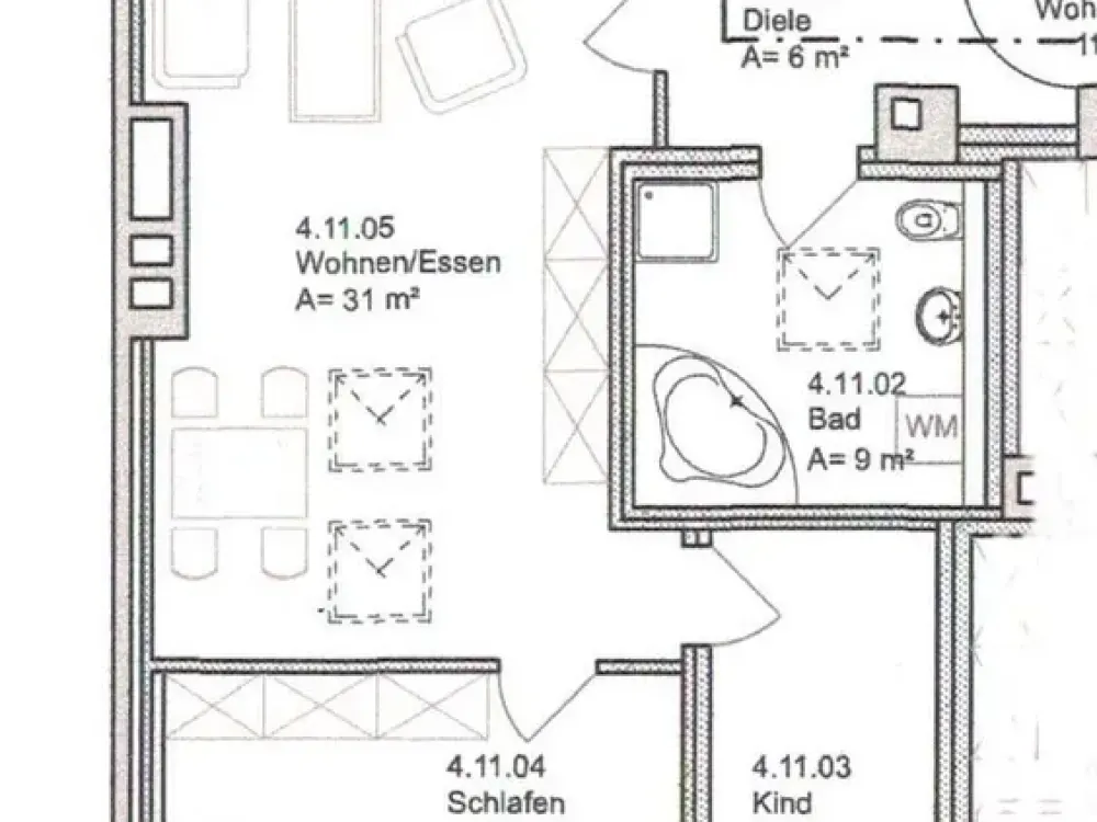 Exklusive 3Raum-Dachgeschosswohnung mit großer Terrasse, Balkon u. Einbauküche im Herzen von Leipzig