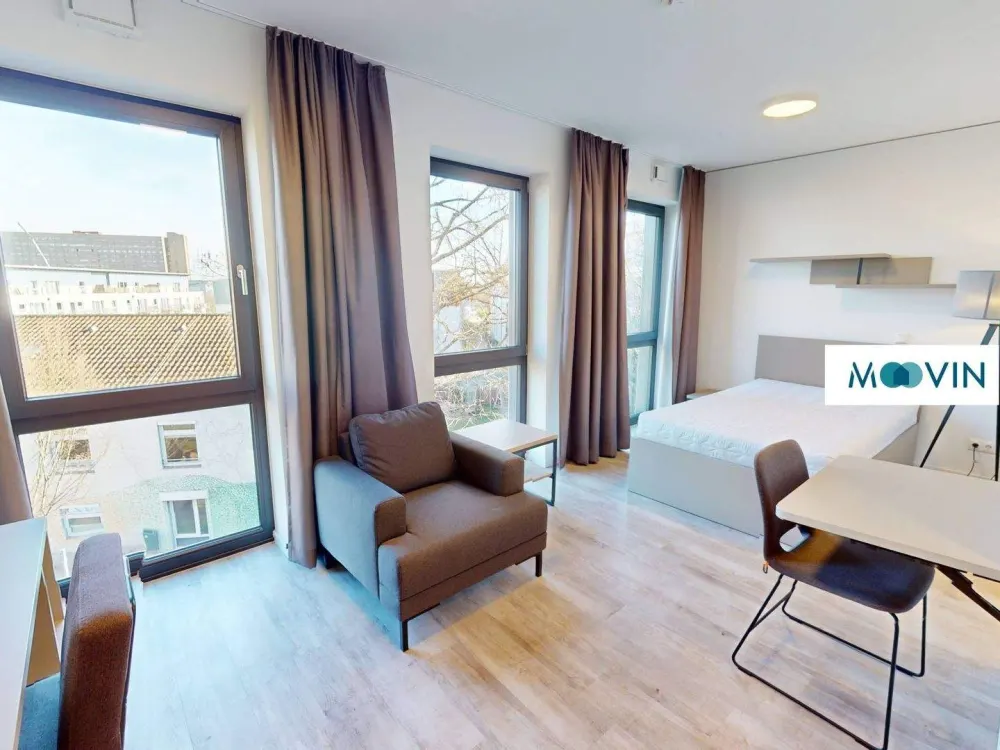 URBAN BASE: Vollmöbliertes Smart-Apartment mit EBK, ALL-IN-MIETE, UVM. am Rheinufer