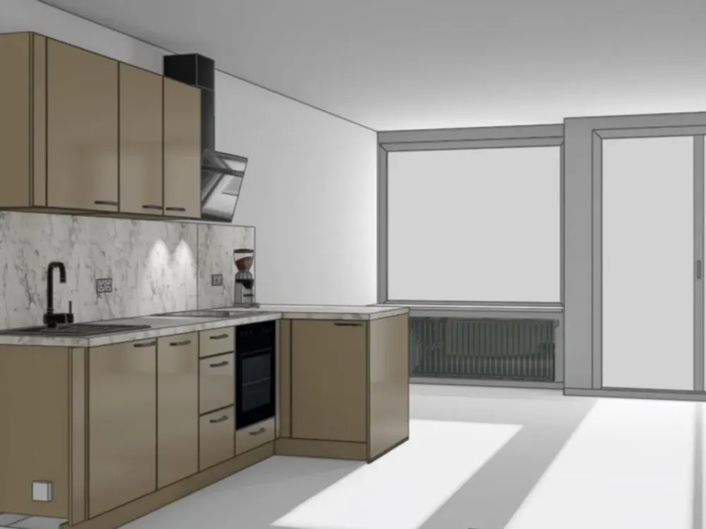 Newly Renovated and Fully Furnished 1-Room Apartment with Indoor Pool in Munich Bogenhausen