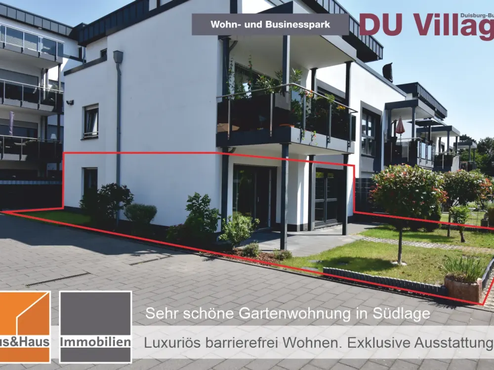 #DUISBURG-BUCHHOLZ - barrierefreie EG Wohnung mit Garten, 2 Zimmer, gehobene Ausstattung