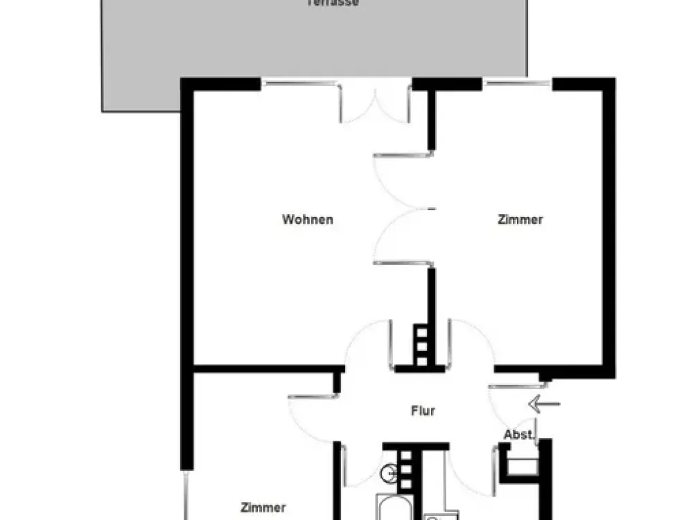 Three-room apartment in Hamburg Sülldorf