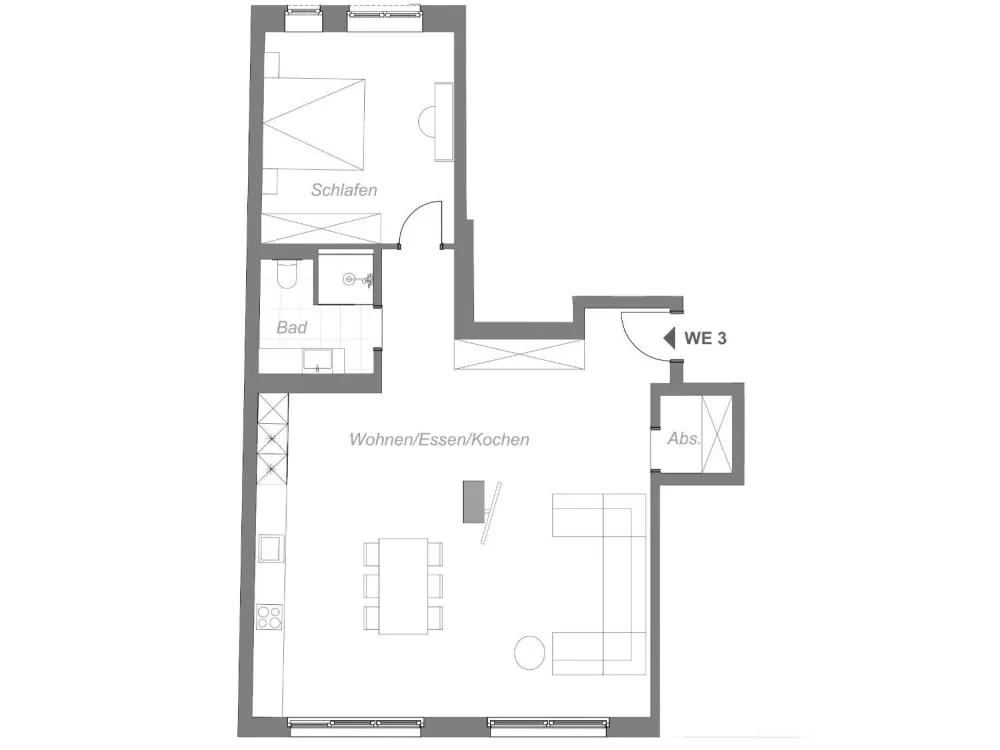 2-Zi Wohnung mit Stadtgarten - Südviertel - Erstbezug