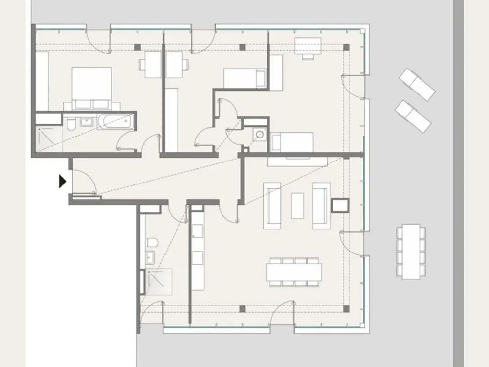 Living with a View: Exclusive Penthouse Apartment with Terrace in First Occupancy