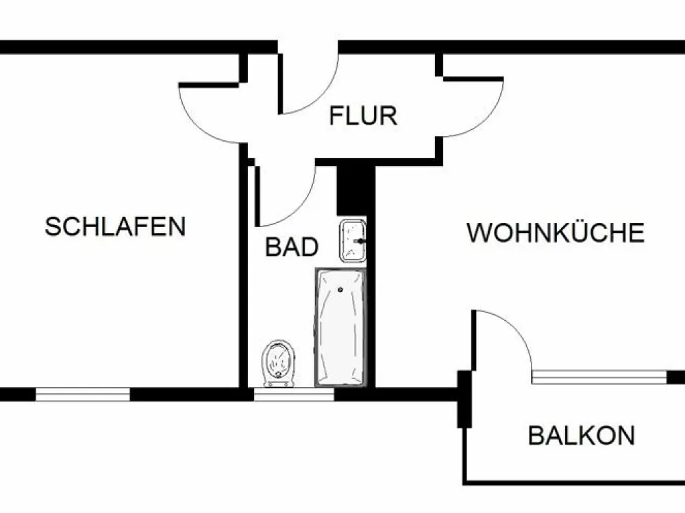 1,5-Zi.- mit Dusche und Terrasse in der Bochumer Innenstadt!