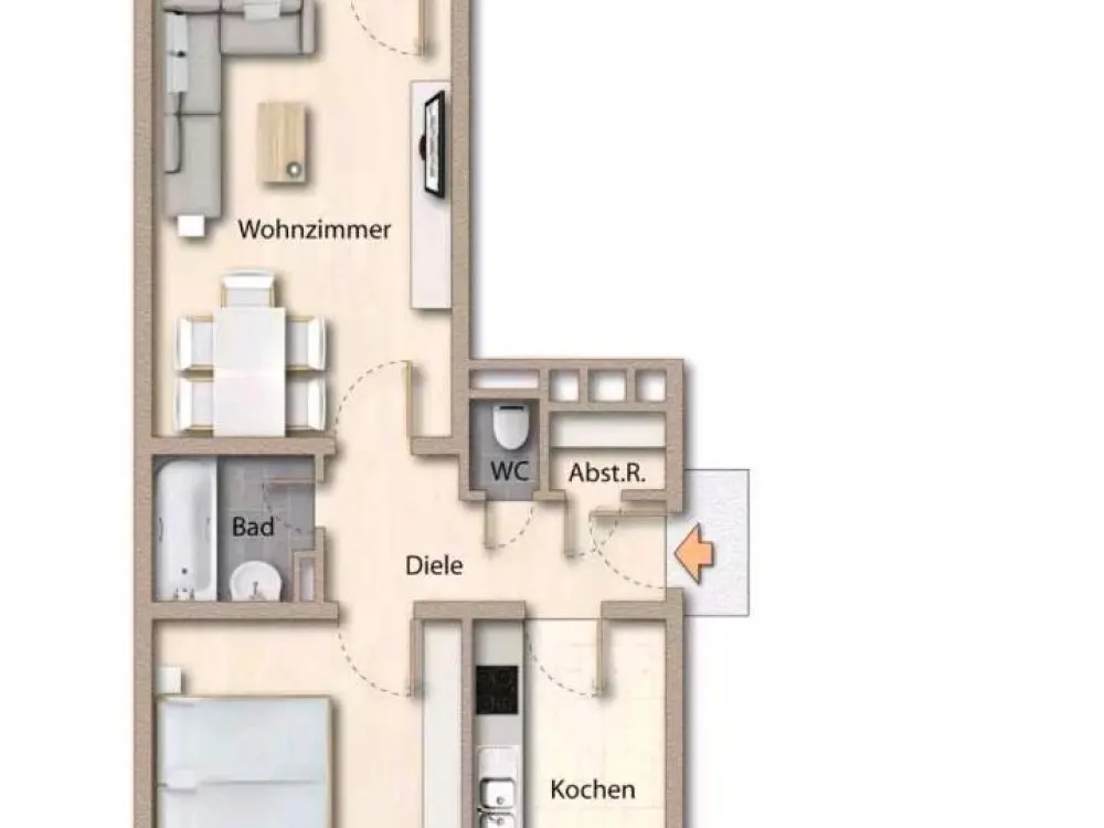 2-Zimmer-Wohnung in Fürth |ca. 70 m² | 2 Balkone | ab Dez