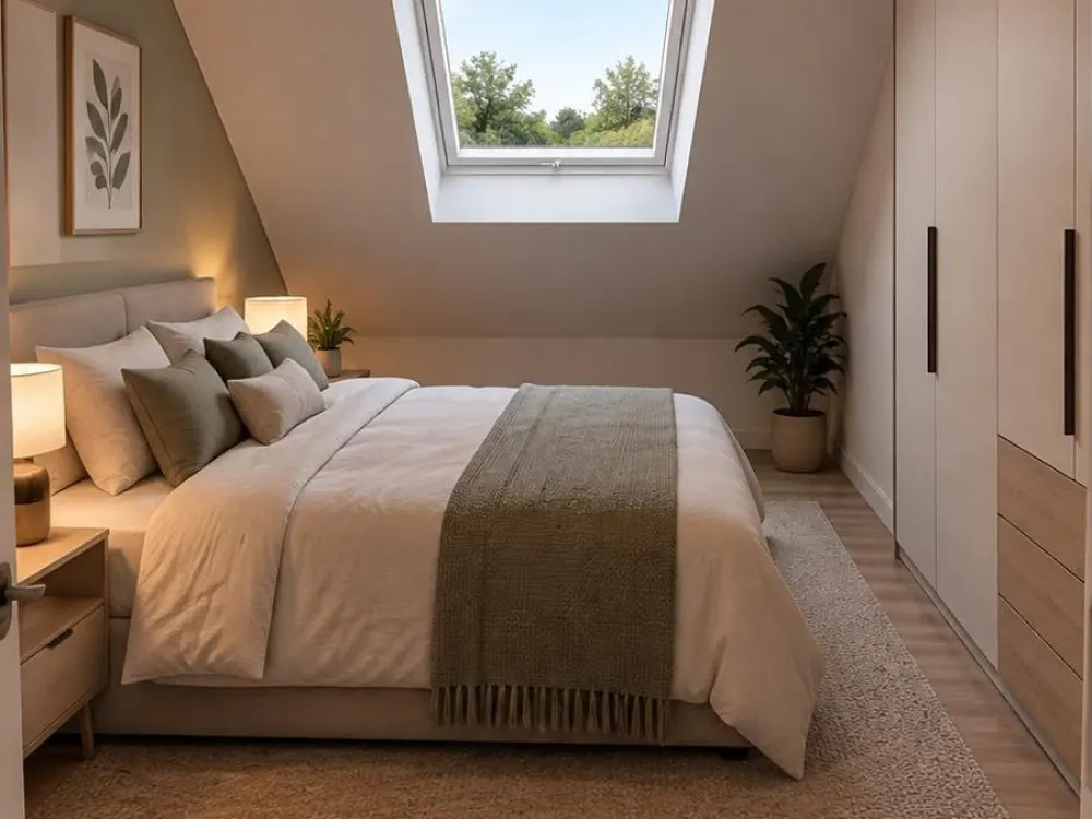 Klimatisierte 3-Zimmer-Dachwohnung 96 m² mit Balkon, Neubau - W7