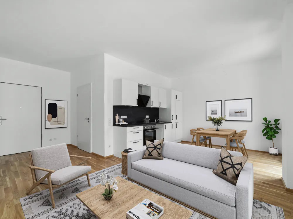Erstbezug mit Wohlfühlfaktor - 2-Zimmer-Wohnung mit EBK