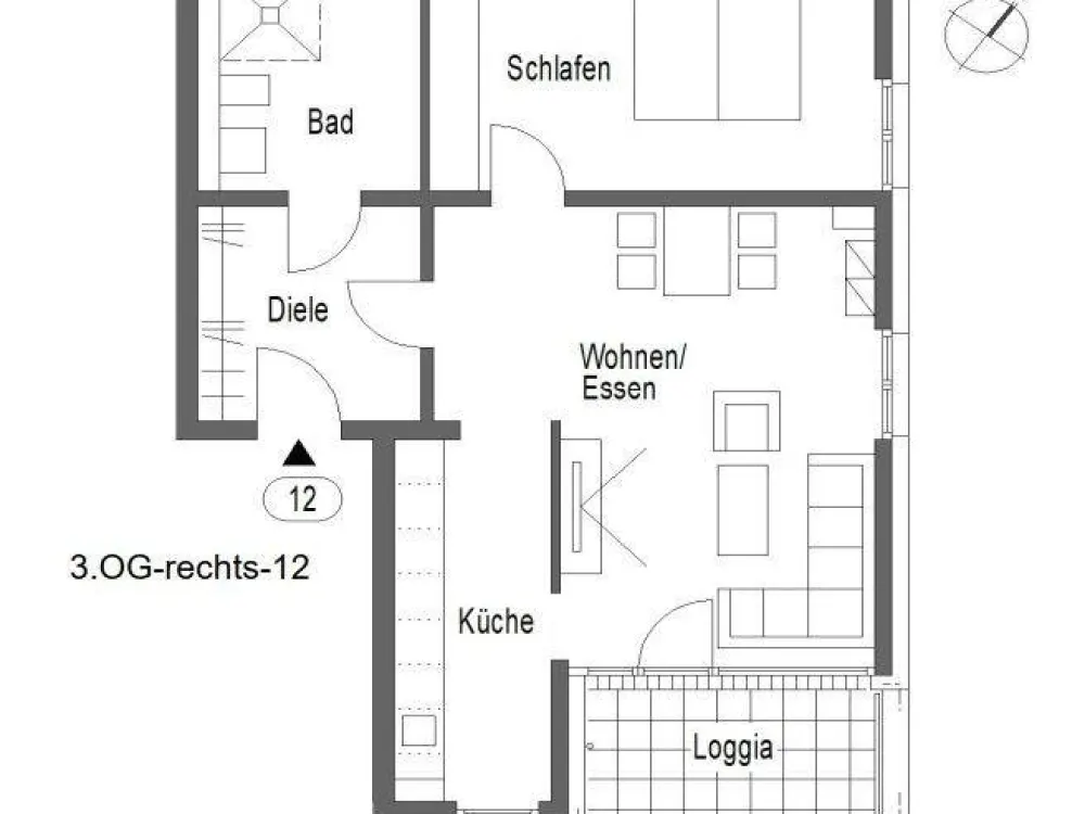 **Wohnung für Senioren ab 60 Jahre - Wohnberechtigungsschein erforderlich!**