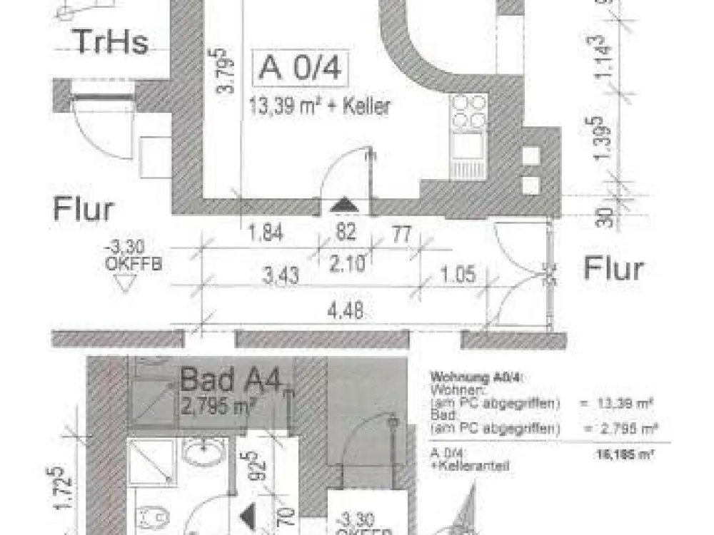 kleines 1 Zi.-Apartment ideal für den berufstätigen Wochenendheimfahrer
