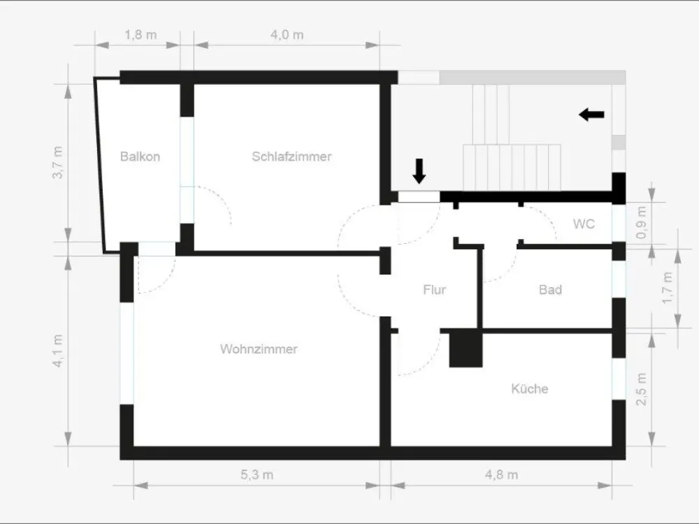Seenahe 2-Zimmer-Wohnung mit toller EBK, Balkon, Garage in Bodolz