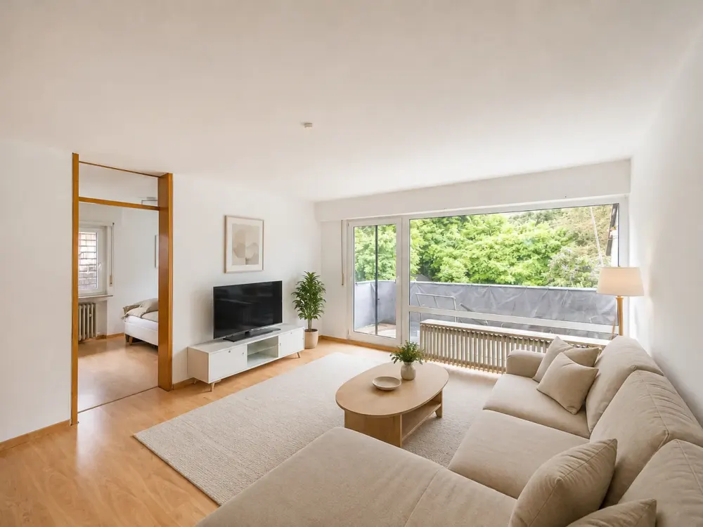 AB SOFORT: Helle & Charmante 3-Zimmer-Wohnung mit großem Balkon und Blick ins Grüne im 1. OG